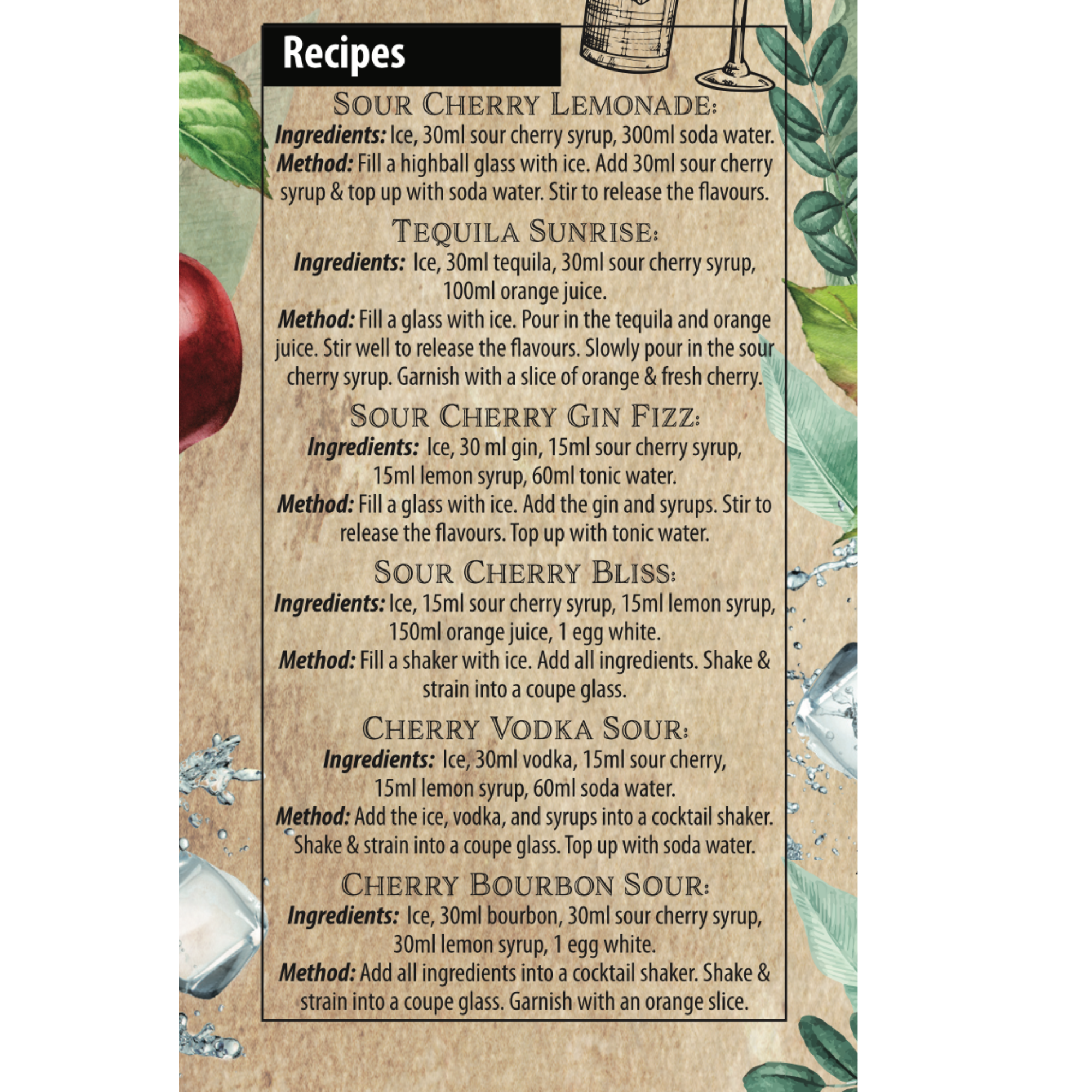 Premium Sour Cherry Syrup