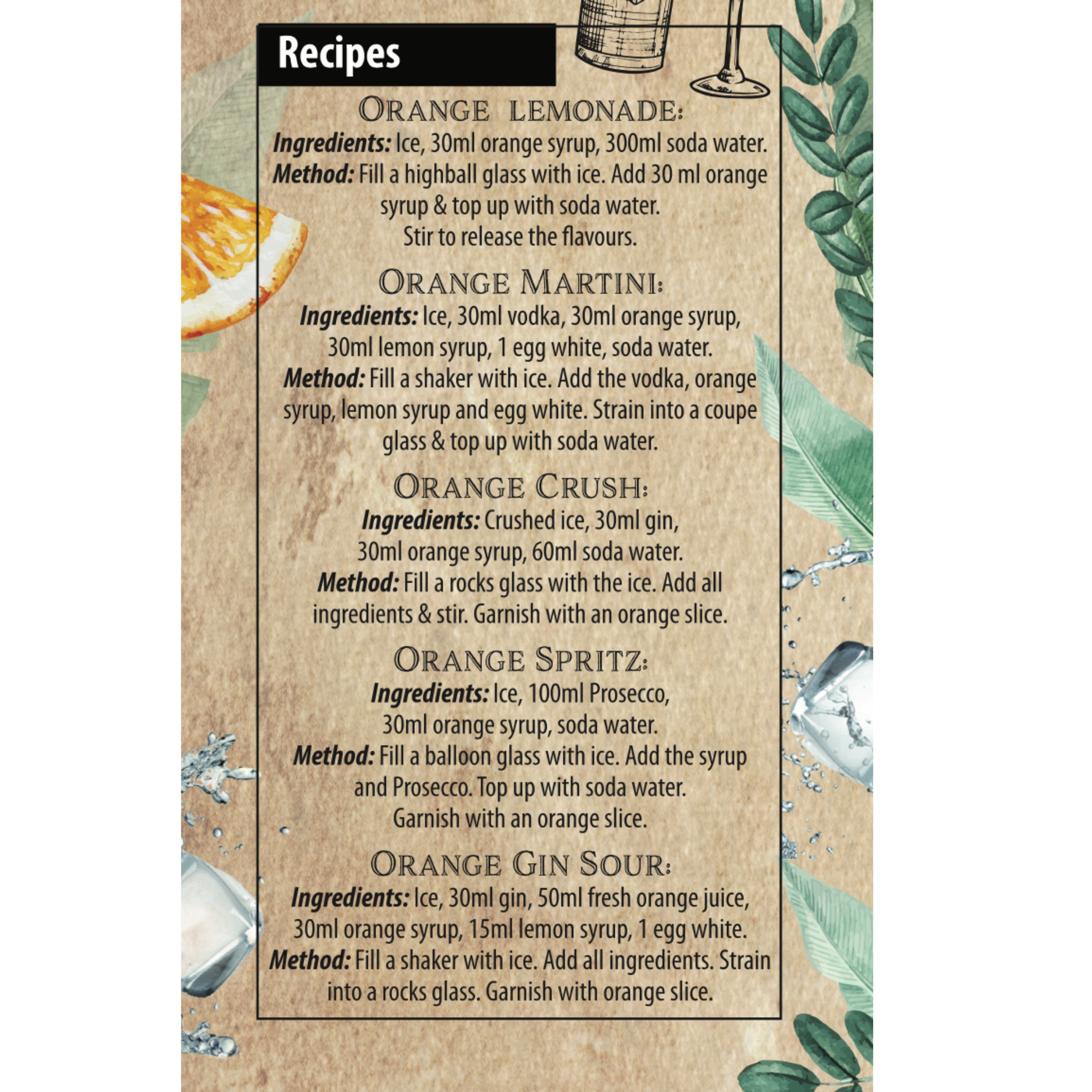 Premium Orange Syrup