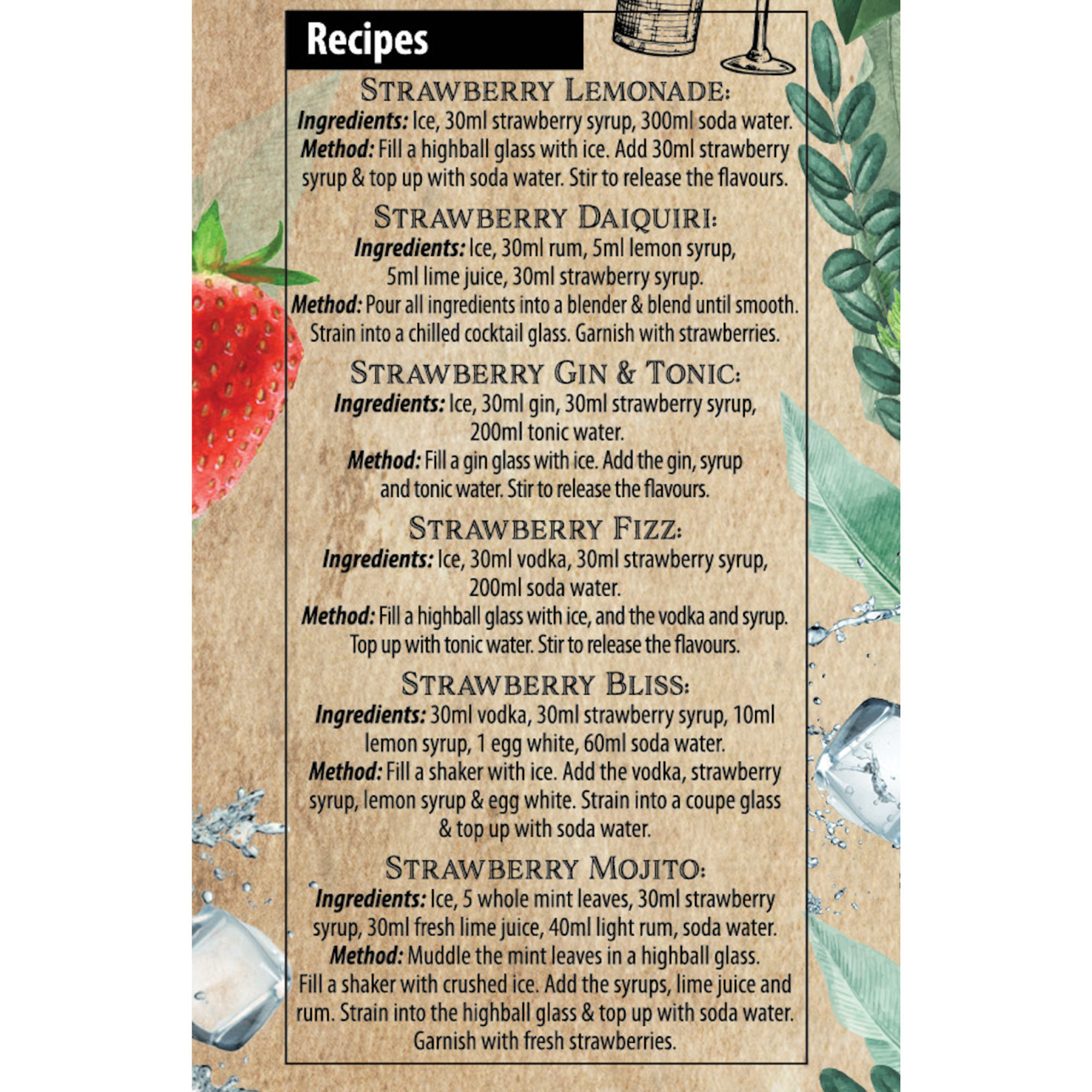 Premium Strawberry Syrup