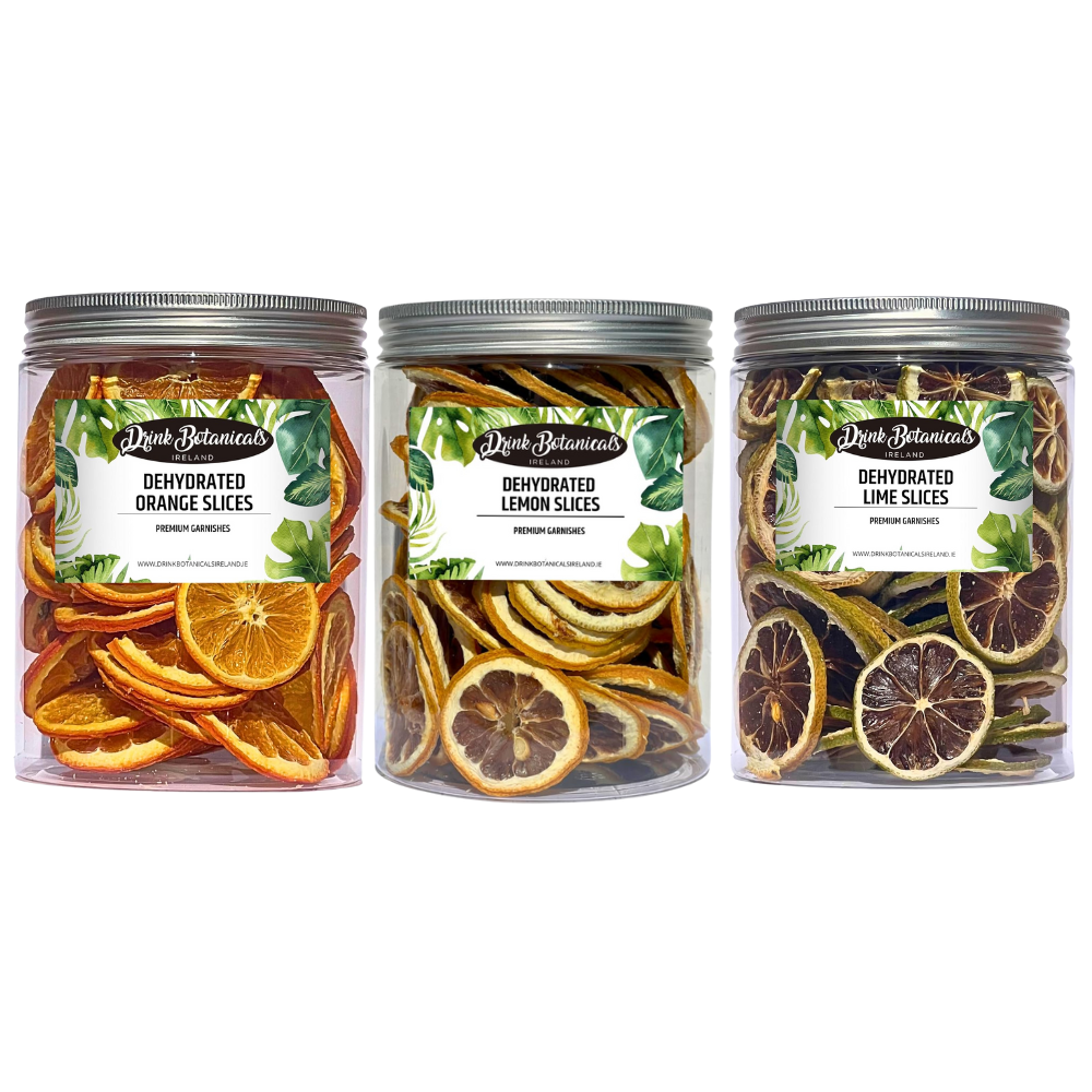 Dried Orange Slices (140G) & Dried Lemon Slices (110G) & Dried Lime Slices (140G) Recyclable Jar Combo Pack