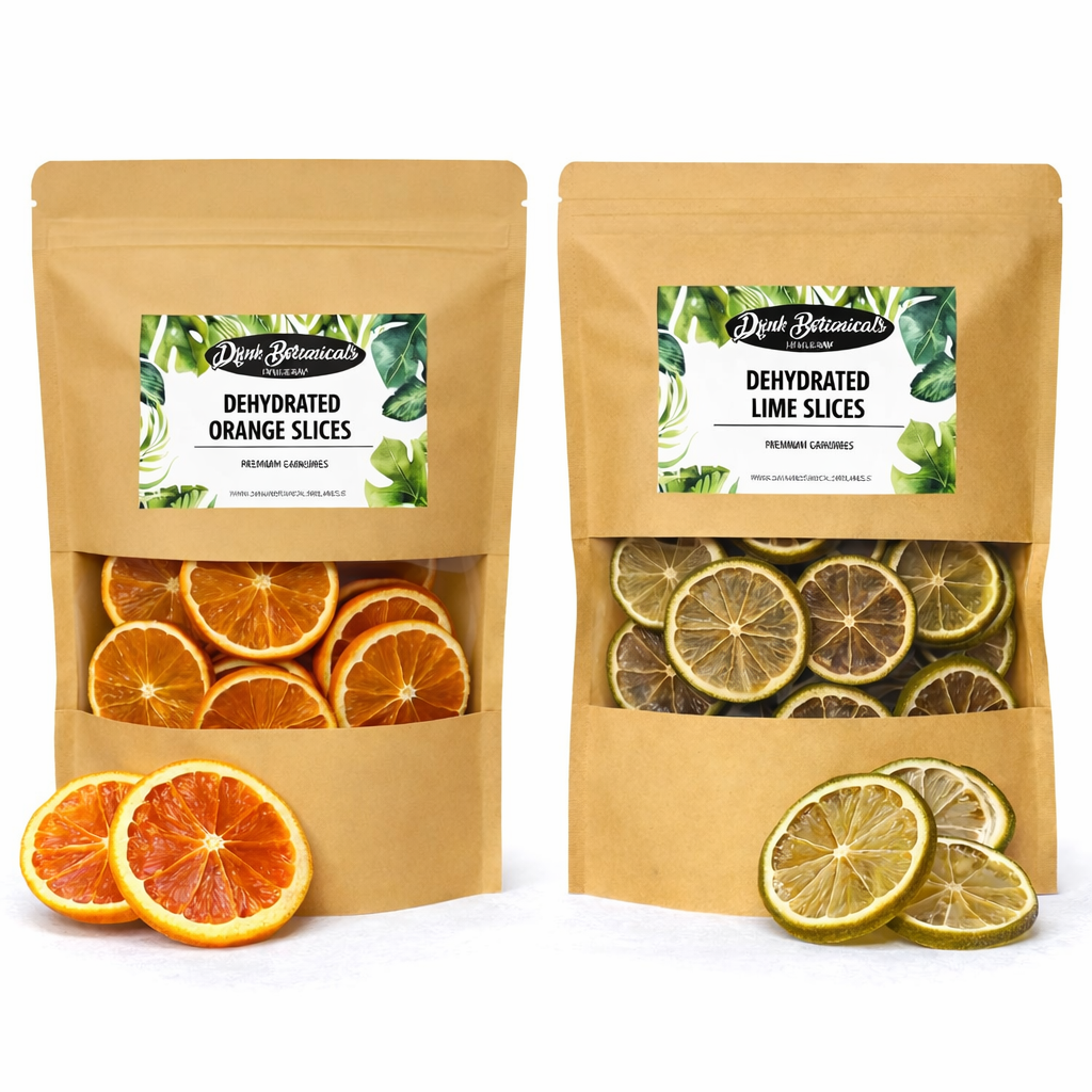 Dehydrated Dried Orange Slices (100G) & Dehydrated Dried Lime Slices (100G) Combo Pack