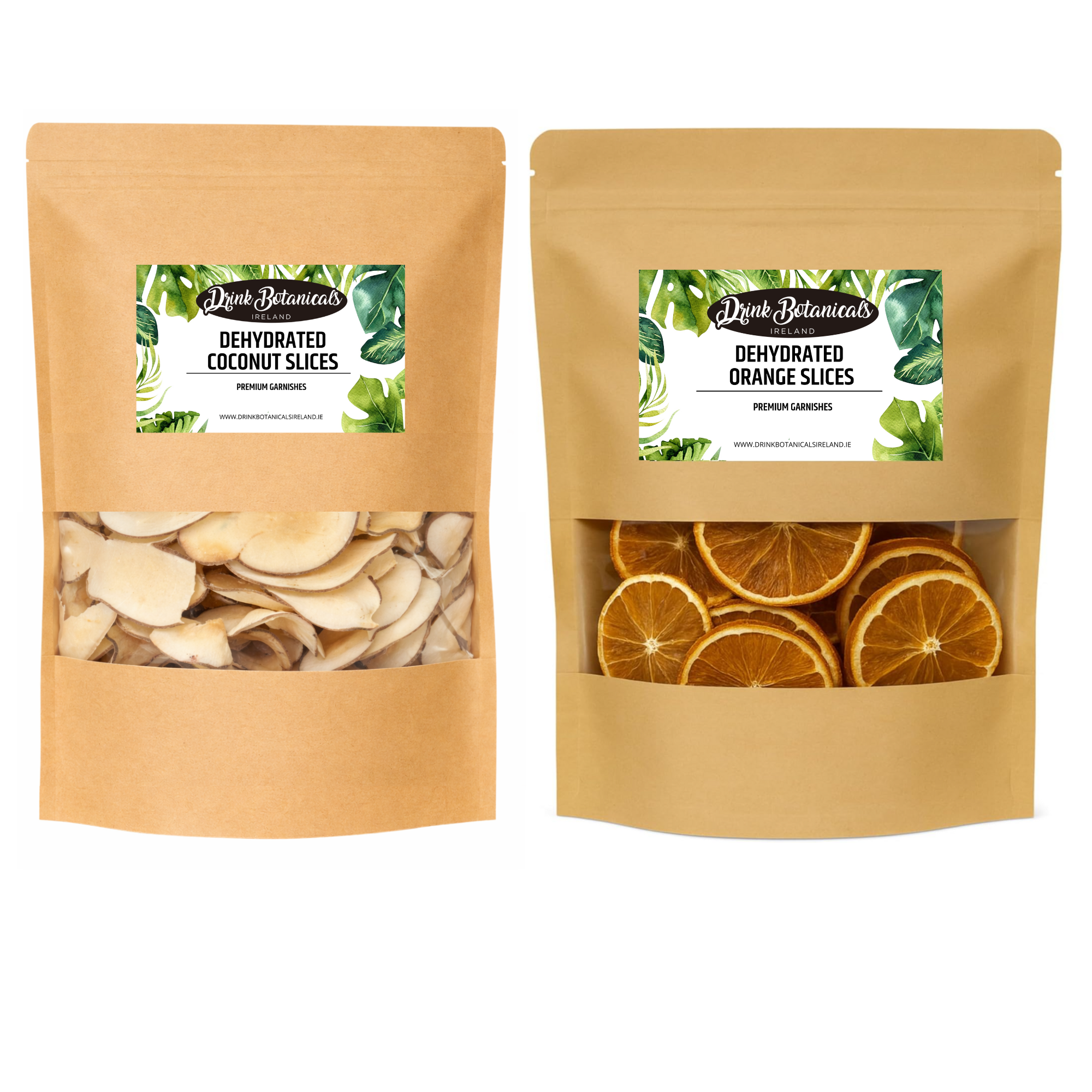 Dehydrated Coconut Slices (100G) & Dehydrated Dried Orange Slices (100G) Combo Pack