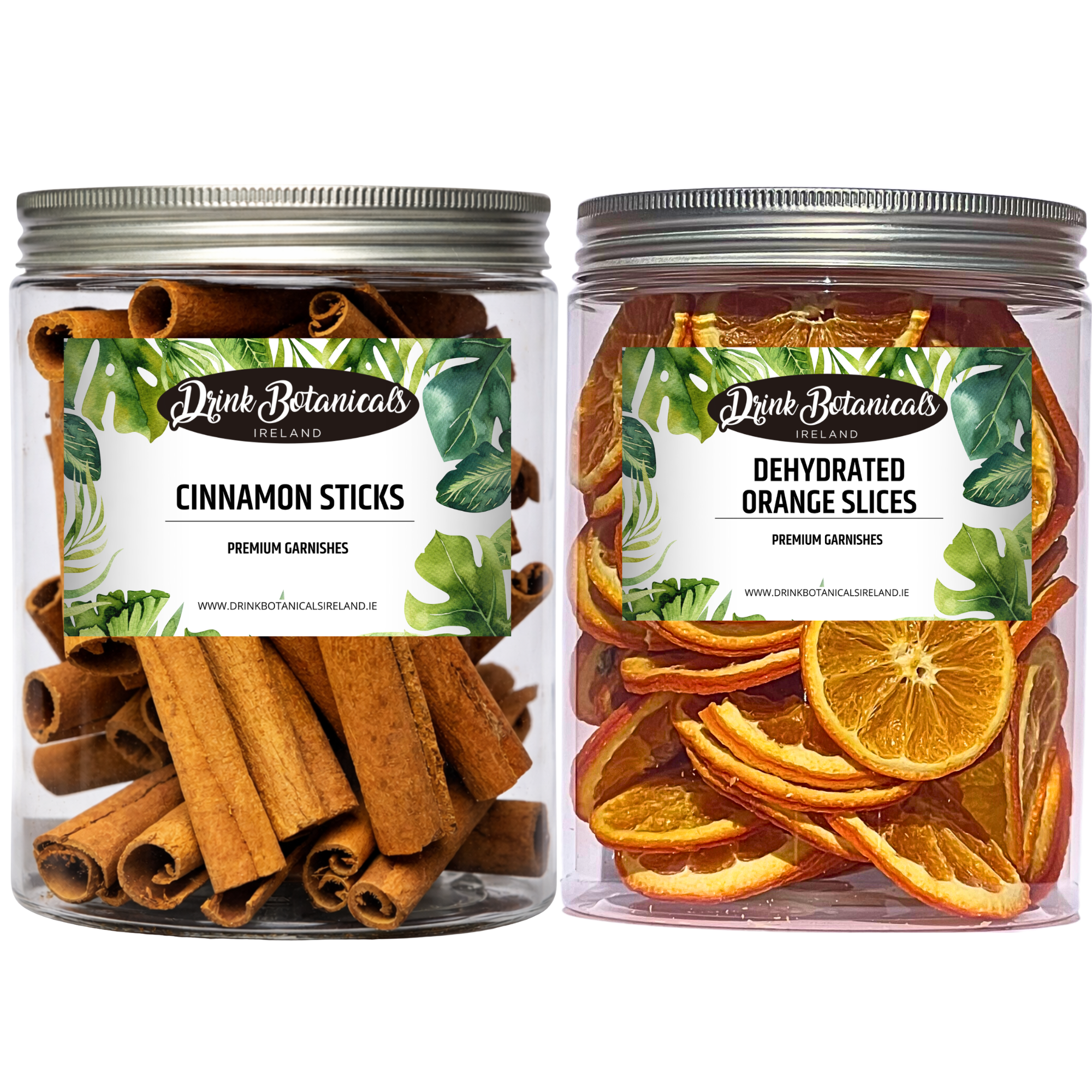 Cinnamon Sticks (170G) & Dehydrated Orange Slices (150G) – Premium Garnish Combo in Recyclable Jar