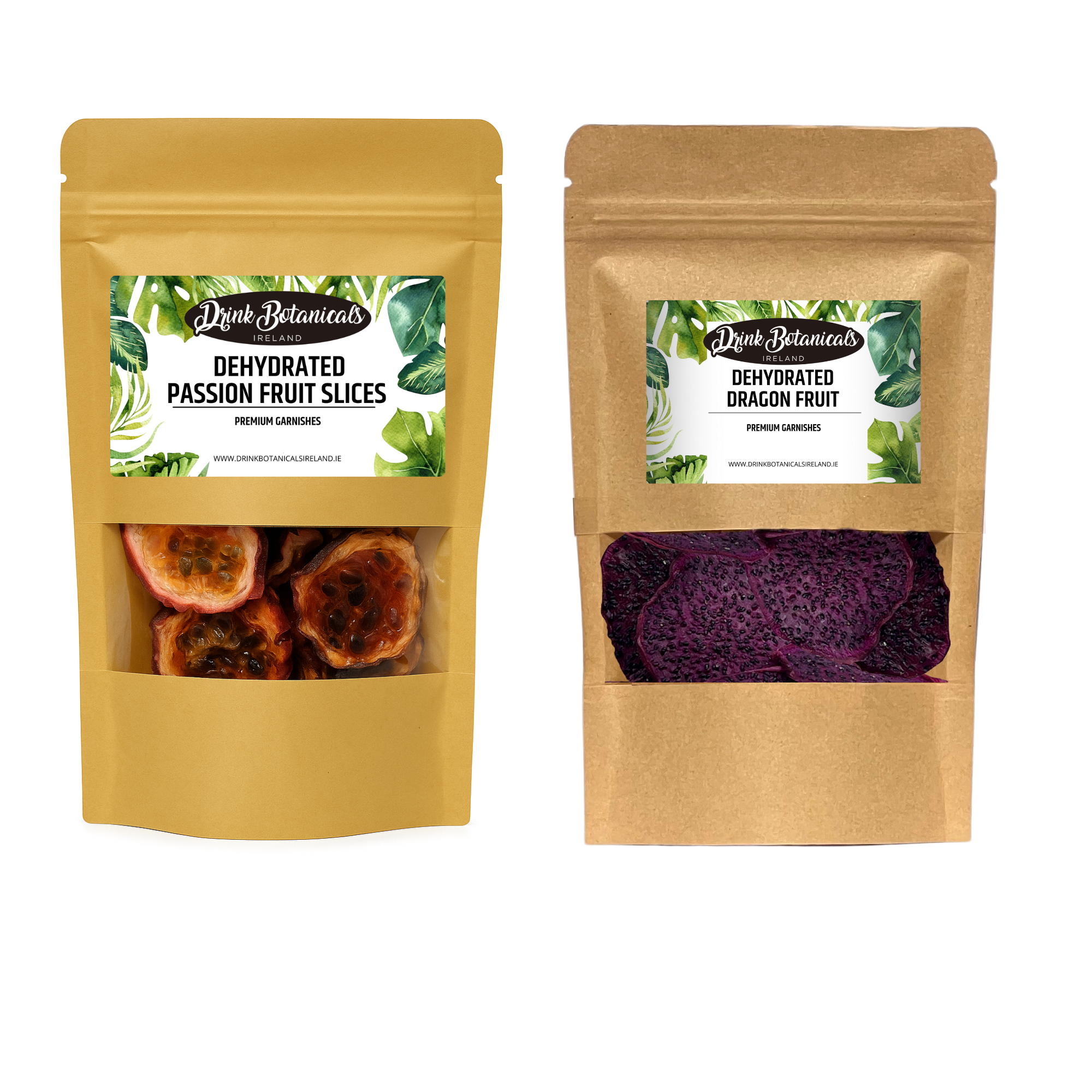 Dehydrated Dried Passion Fruit Slices (50G) & Dehydrated Dragon Fruit Slices (50G) Combo Pack