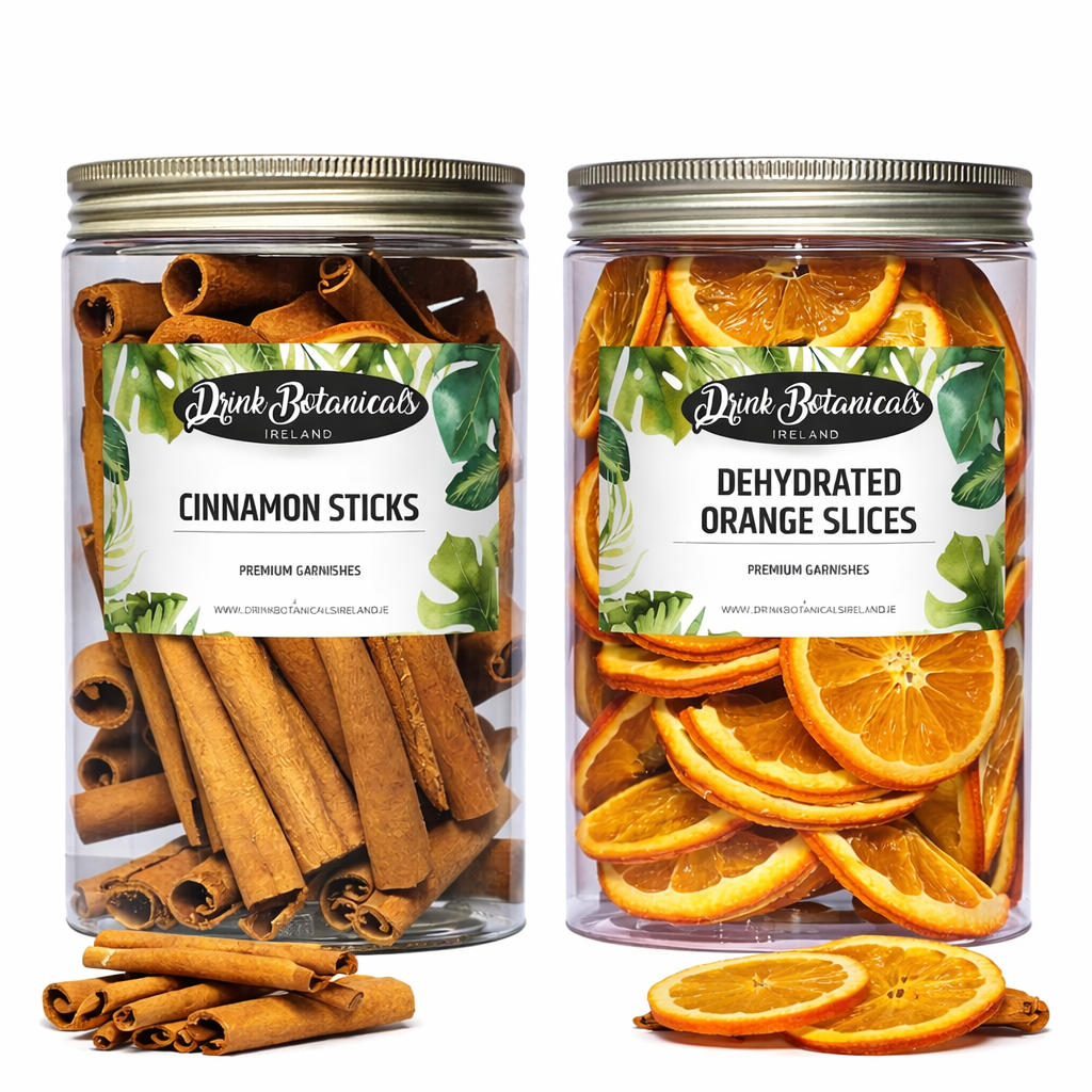 Cinnamon Sticks (170G) & Dehydrated Orange Slices (150G) – Premium Garnish Combo in Recyclable Jar